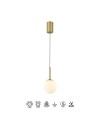 PUEBLA * COLGANTE LED 9W 3000K ORO SATINADO